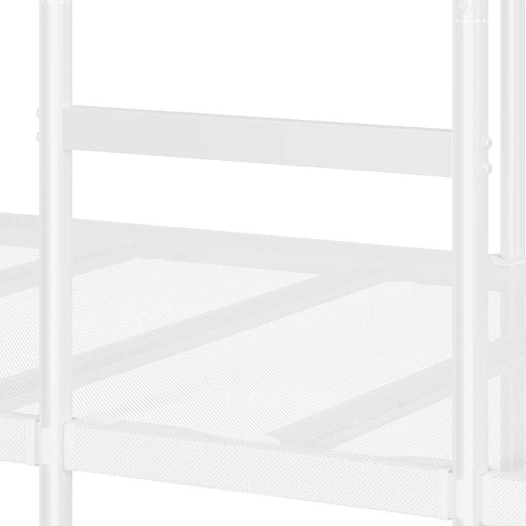 vidaXL Stapelbed zonder matras 75x190 cm staal wit