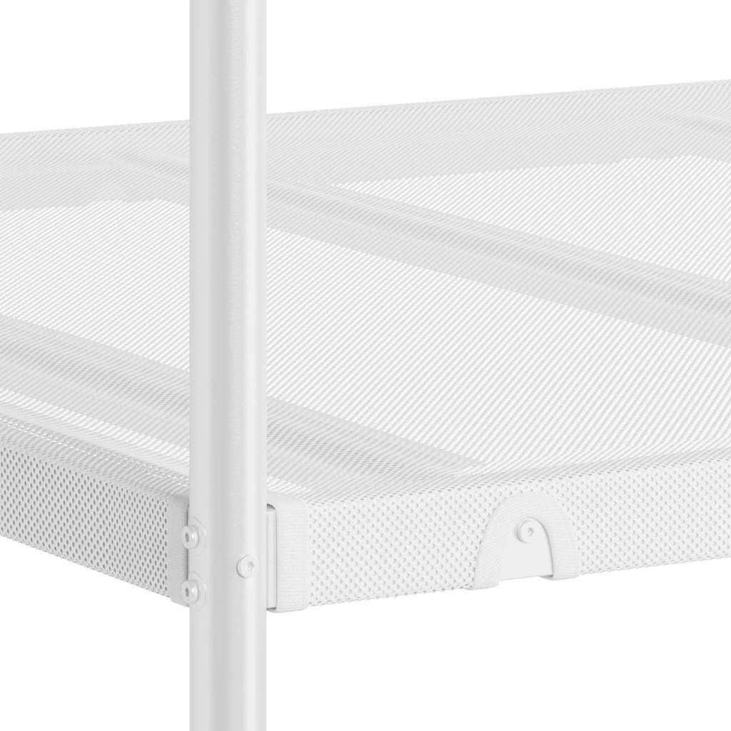 vidaXL Stapelbed zonder matras 75x190 cm staal wit