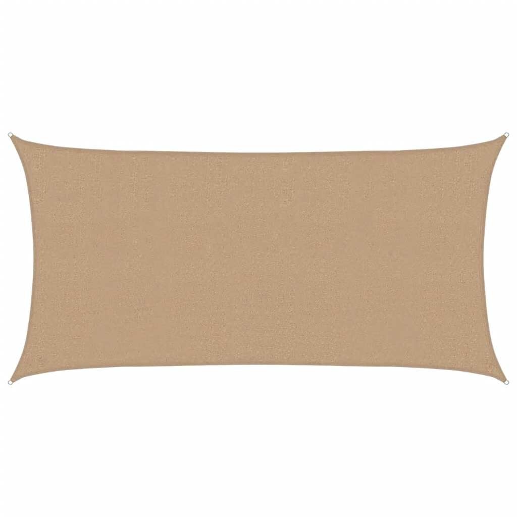 vidaXL Zonnezeil 160 g/m² 2,5x4,5 m HDPE taupe