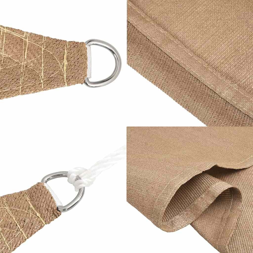 vidaXL Zonnezeil 160 g/m² 2,5x4,5 m HDPE taupe