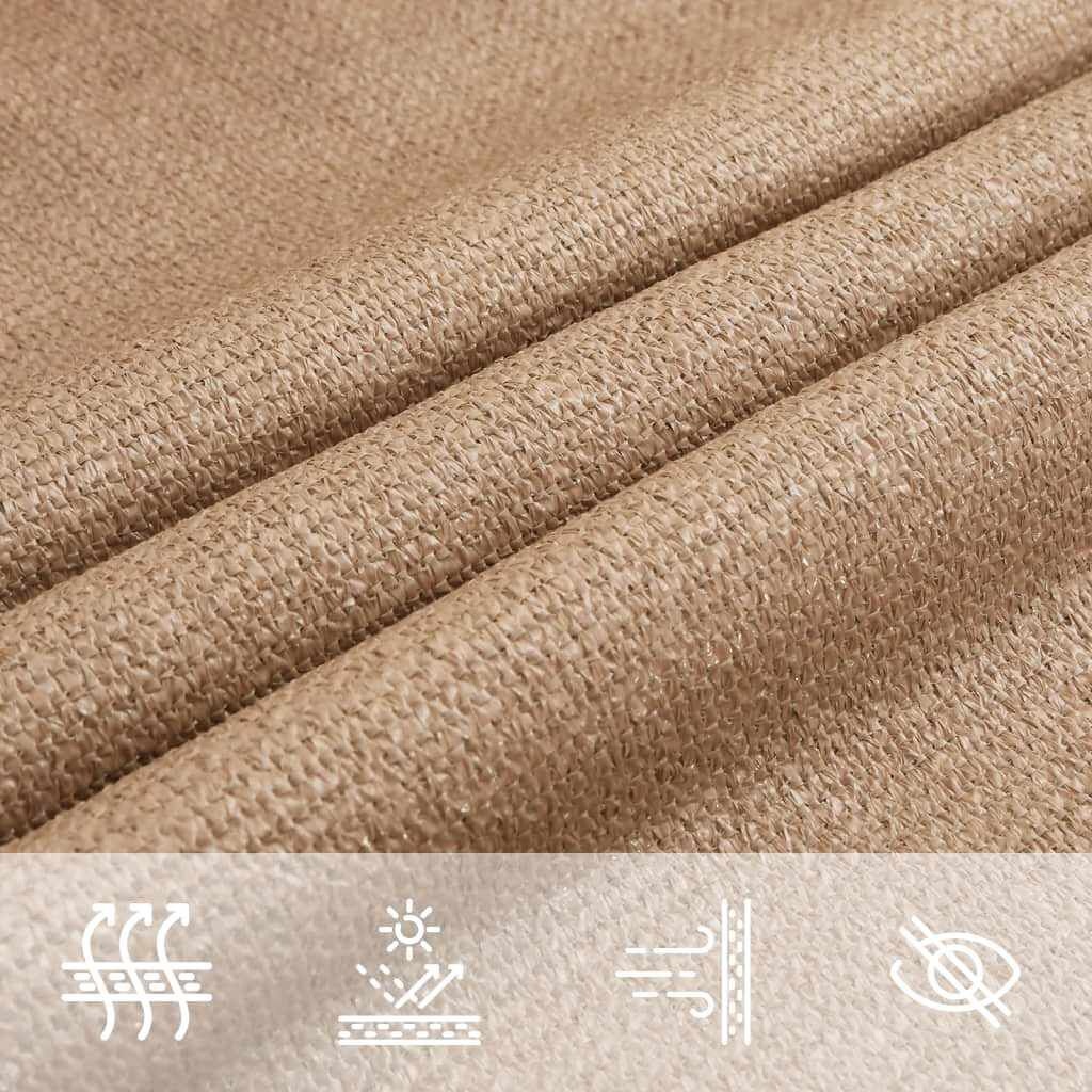 vidaXL Zonnezeil 160 g/m² 2,5x4,5 m HDPE taupe