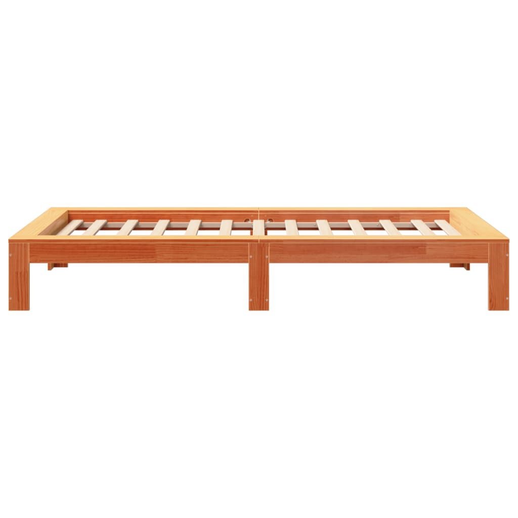 vidaXL Bedframe zonder matras massief grenenhout wasbruin 100x200 cm