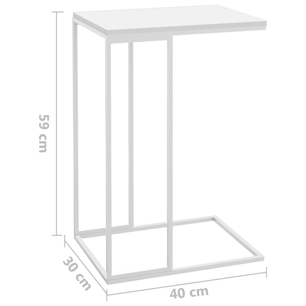 vidaXL Bijzettafel 40x30x59 cm bewerkt hout wit