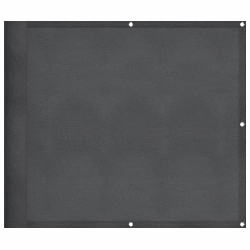 vidaXL Balkonscherm 90x1000 cm 100% oxford polyester antracietkleurig
