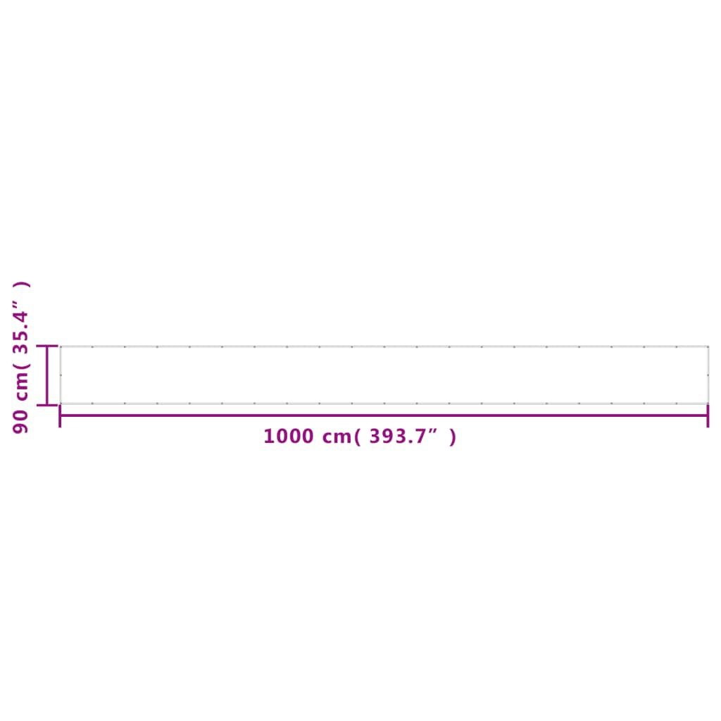 vidaXL Balkonscherm 90x1000 cm 100% oxford polyester antracietkleurig