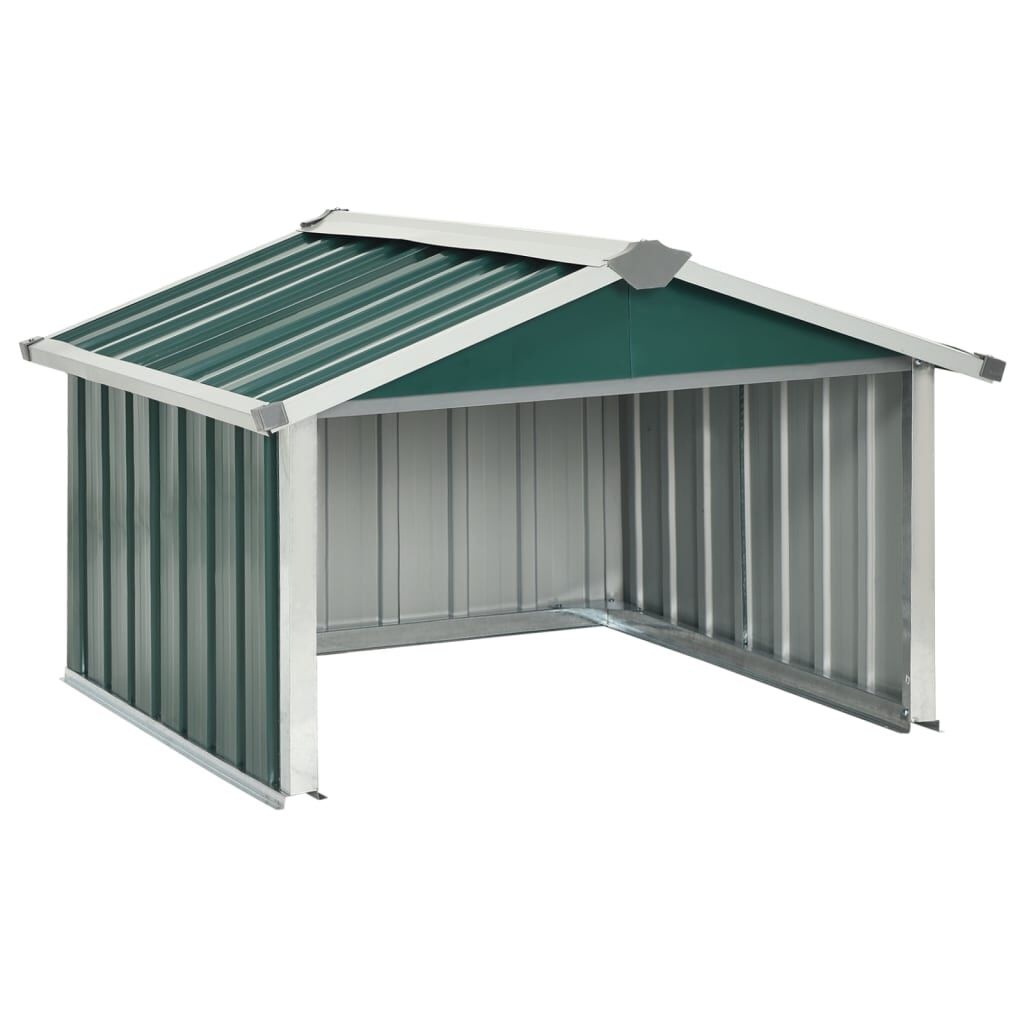 vidaXL Overkapping voor robotmaaier 92x97x63 cm staal groen