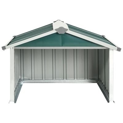 vidaXL Overkapping voor robotmaaier 92x97x63 cm staal groen