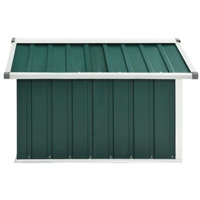 vidaXL Overkapping voor robotmaaier 92x97x63 cm staal groen