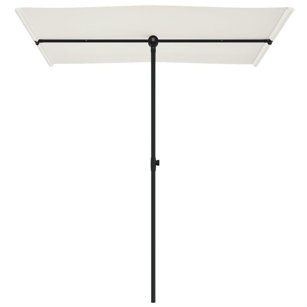 vidaXL Parasol met aluminium paal 180x110 cm zandwit