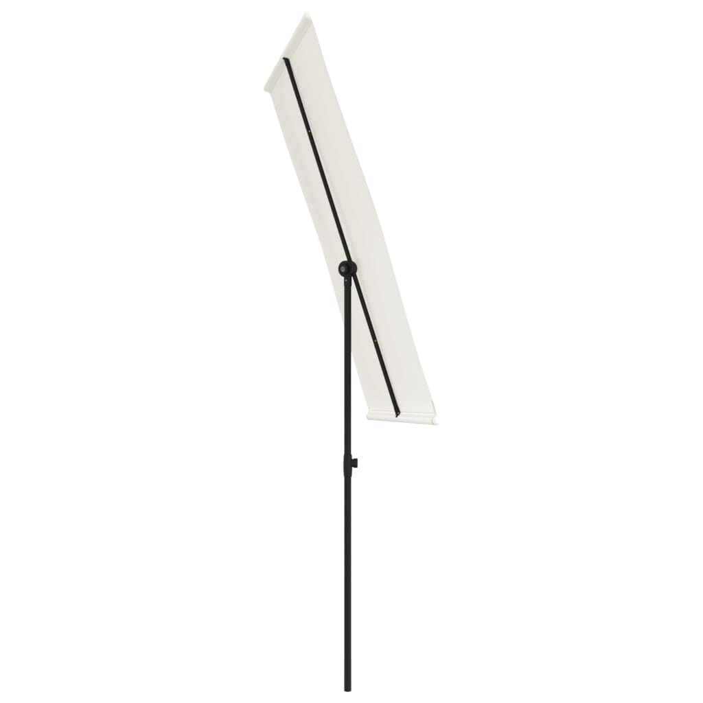 vidaXL Parasol met aluminium paal 180x110 cm zandwit