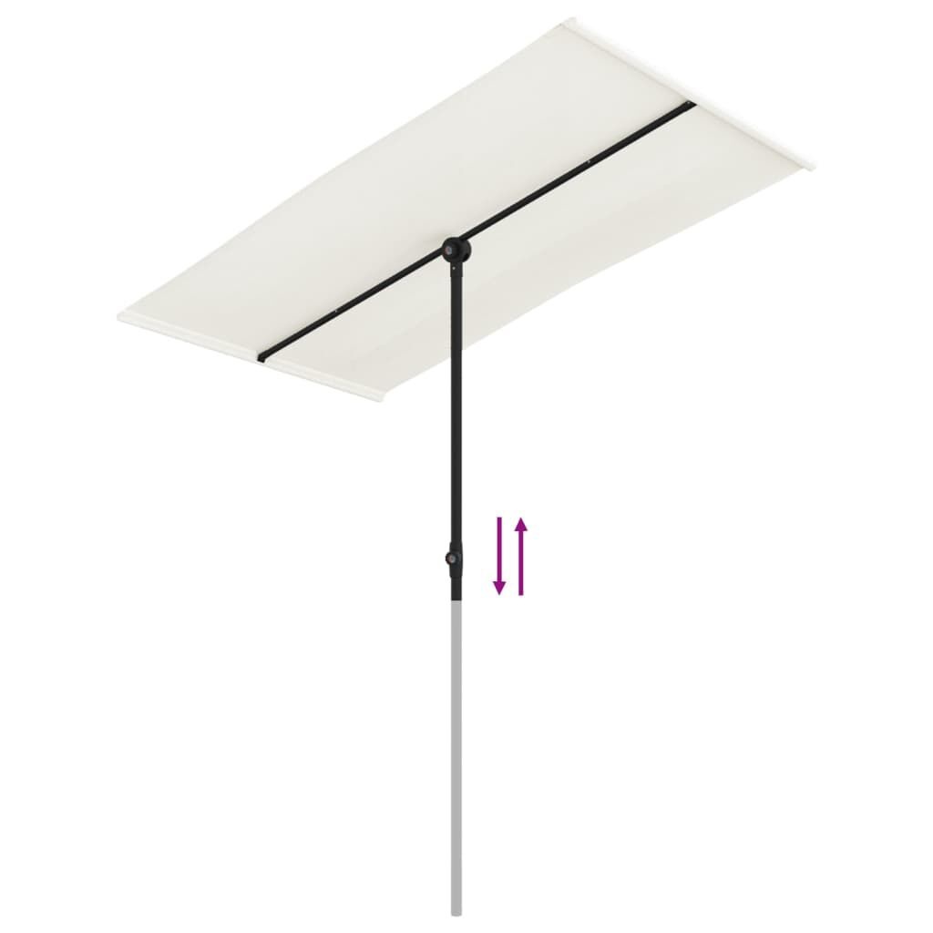 vidaXL Parasol met aluminium paal 180x110 cm zandwit