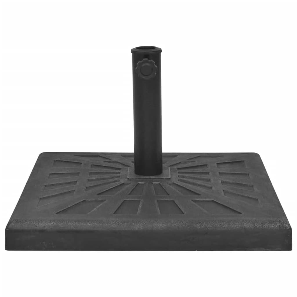 vidaXL Parasolvoet vierkant 19 kg hars zwart