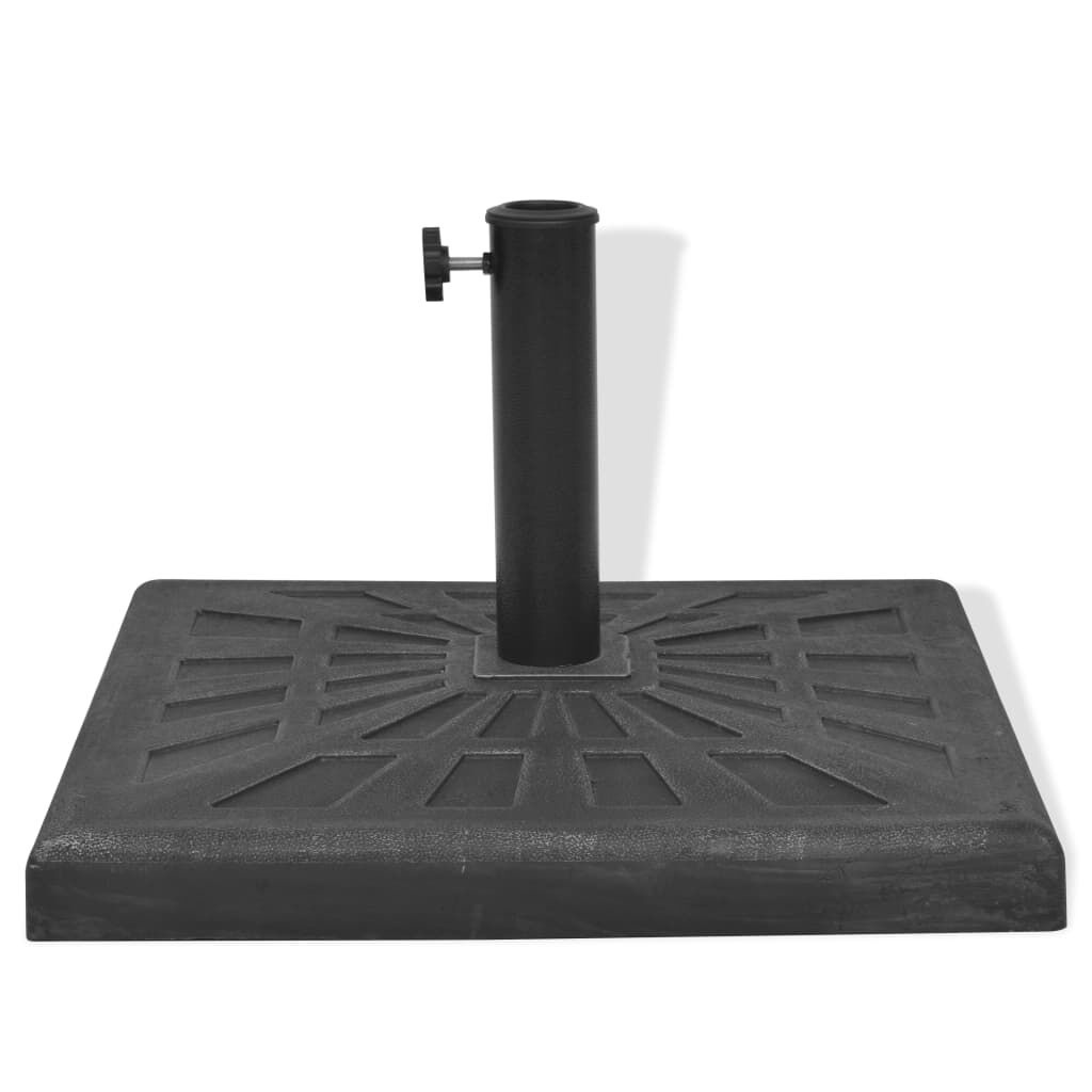 vidaXL Parasolvoet vierkant 19 kg hars zwart