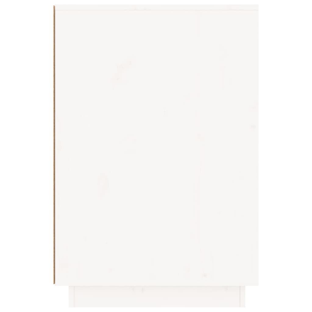 vidaXL Bureau 140x50x75 cm massief grenenhout wit