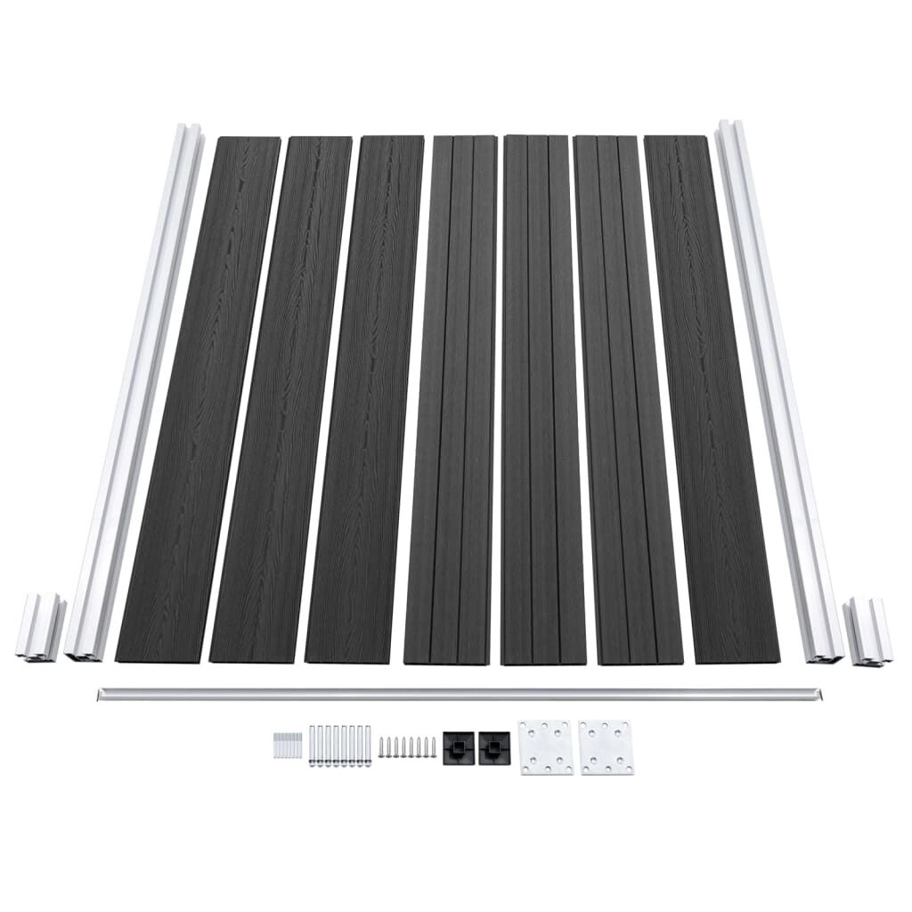 vidaXL Schutting 180x186 cm HKC grijs
