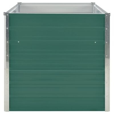 vidaXL Plantenbak verhoogd 160x80x77 cm gegalvaniseerd staal groen