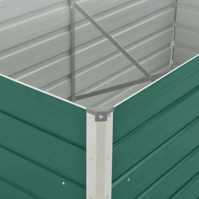 vidaXL Plantenbak verhoogd 160x80x77 cm gegalvaniseerd staal groen
