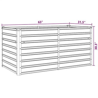 vidaXL Plantenbak verhoogd 160x80x77 cm gegalvaniseerd staal groen
