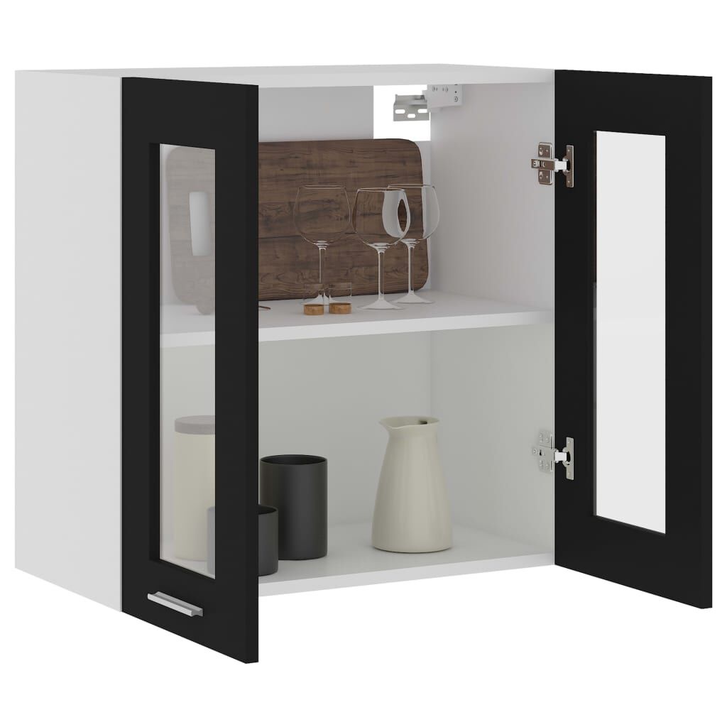 vidaXL Hangkast Lyon 60x31x60 cm bewerkt hout zwart
