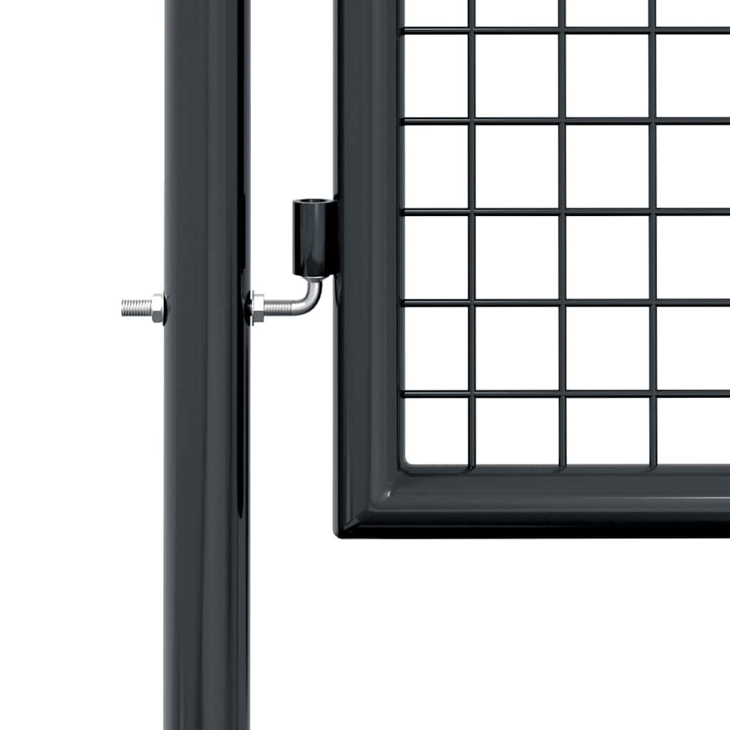 vidaXL Gaaspoort 100x175 cm gegalvaniseerd staal grijs
