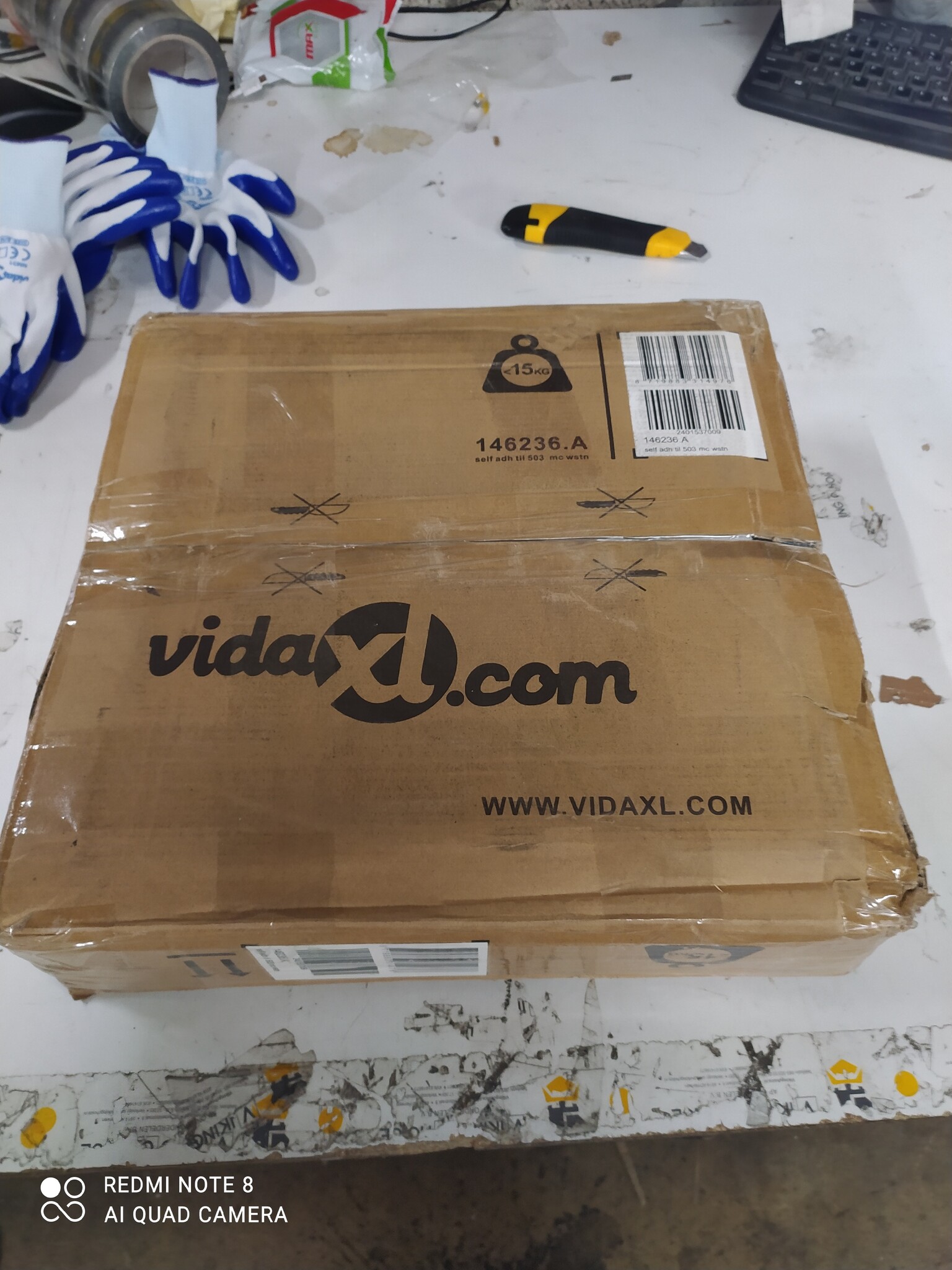 vidaXL Vloerplanken zelfklevend 5,11 m² PVC wit marmerpatroon