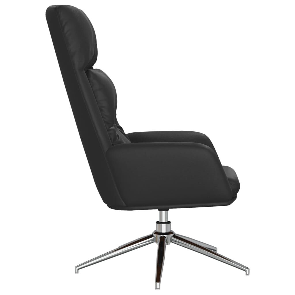 vidaXL Relaxstoel echt leer zwart