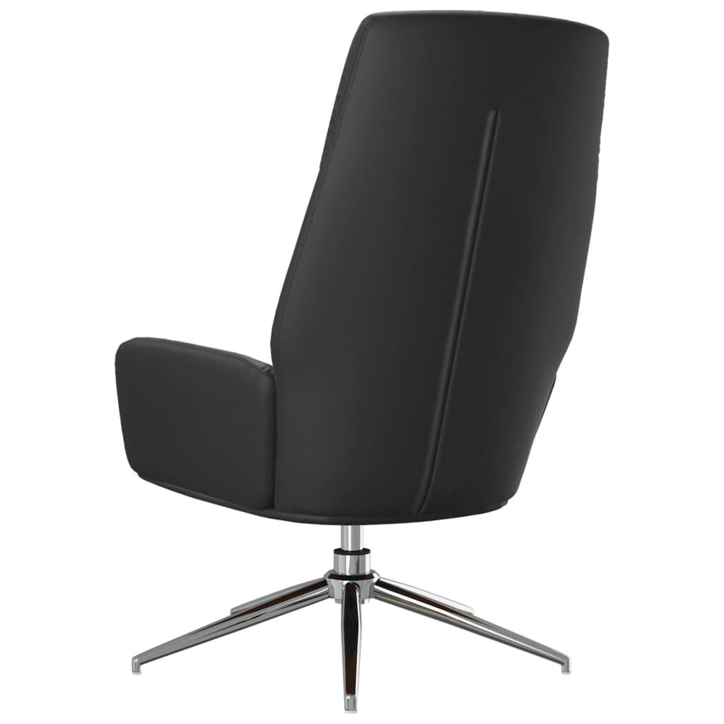 vidaXL Relaxstoel echt leer zwart