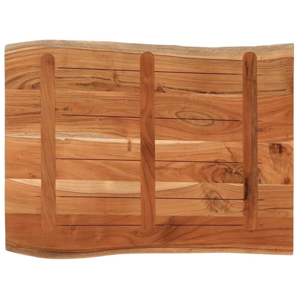 vidaXL Tafelblad rechthoekig natuurlijke rand 90x60x2,5 cm acaciahout