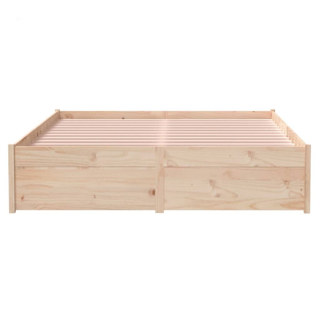 vidaXL Bedframe zonder matras massief hout 120x200 cm
