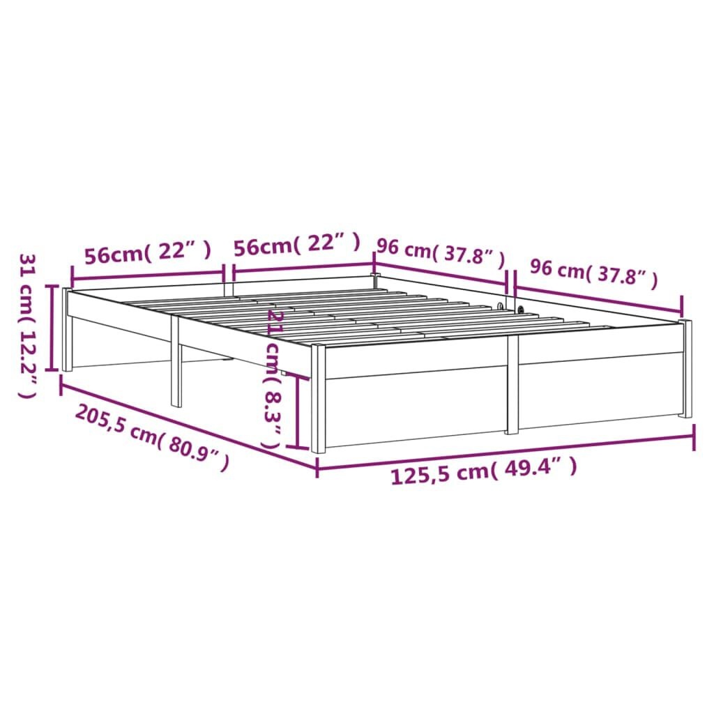VidaXL Bedframe 120x200 Massief Hout - 40% Korting!