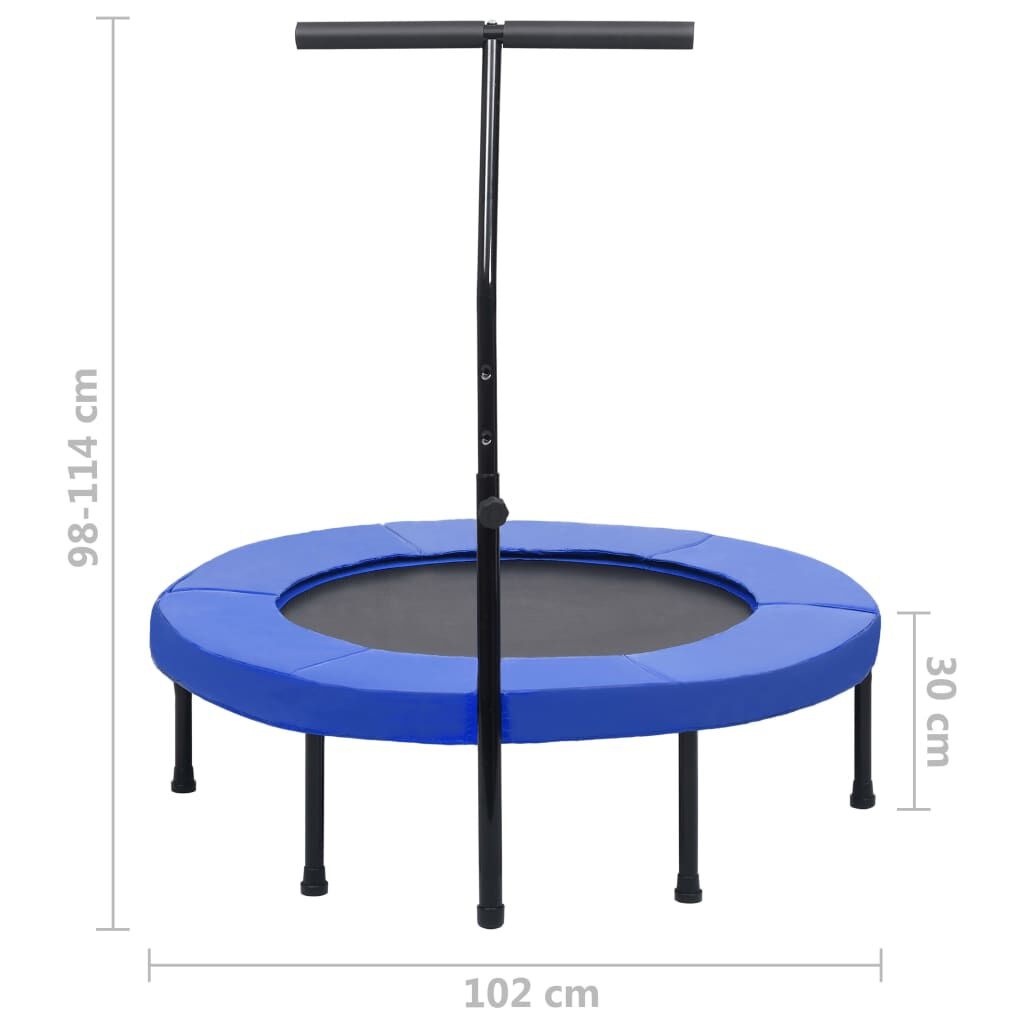 vidaXL Fitnesstrampoline met handgreep en veiligheidsmat 102 cm