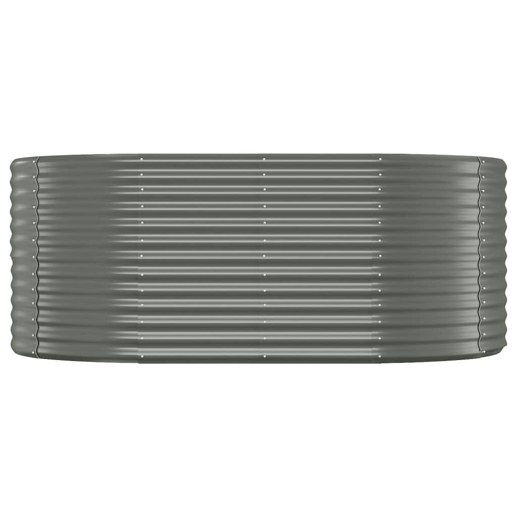vidaXL Plantenbak 175x100x68 cm gepoedercoat staal grijs