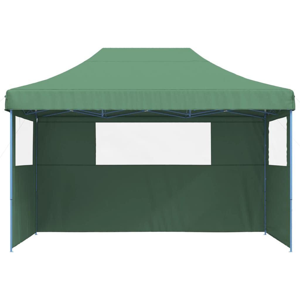 vidaXL Partytent inklapbaar pop-up met 3 zijwanden groen