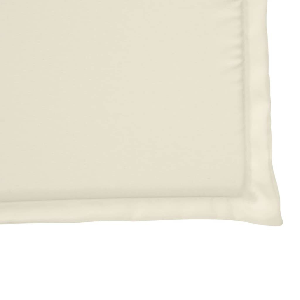 vidaXL Tuinzitkussens 4 st vierkant 45x45x2 cm crèmekleurig