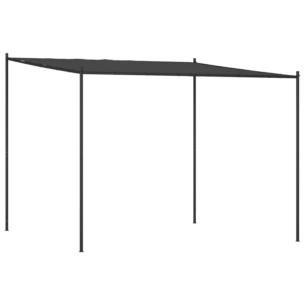 vidaXL Prieel 3x3 m 180 g/m² stof en staal antracietkleurig