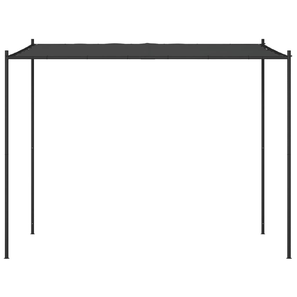 vidaXL Prieel 3x3 m 180 g/m² stof en staal antracietkleurig