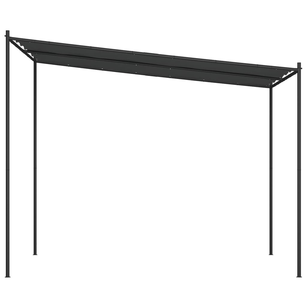 vidaXL Prieel 3x3 m 180 g/m² stof en staal antracietkleurig