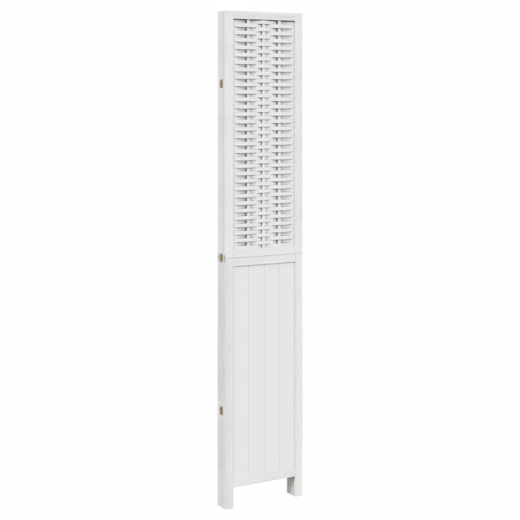 vidaXL Kamerscherm met 4 panelen massief paulowniahout wit
