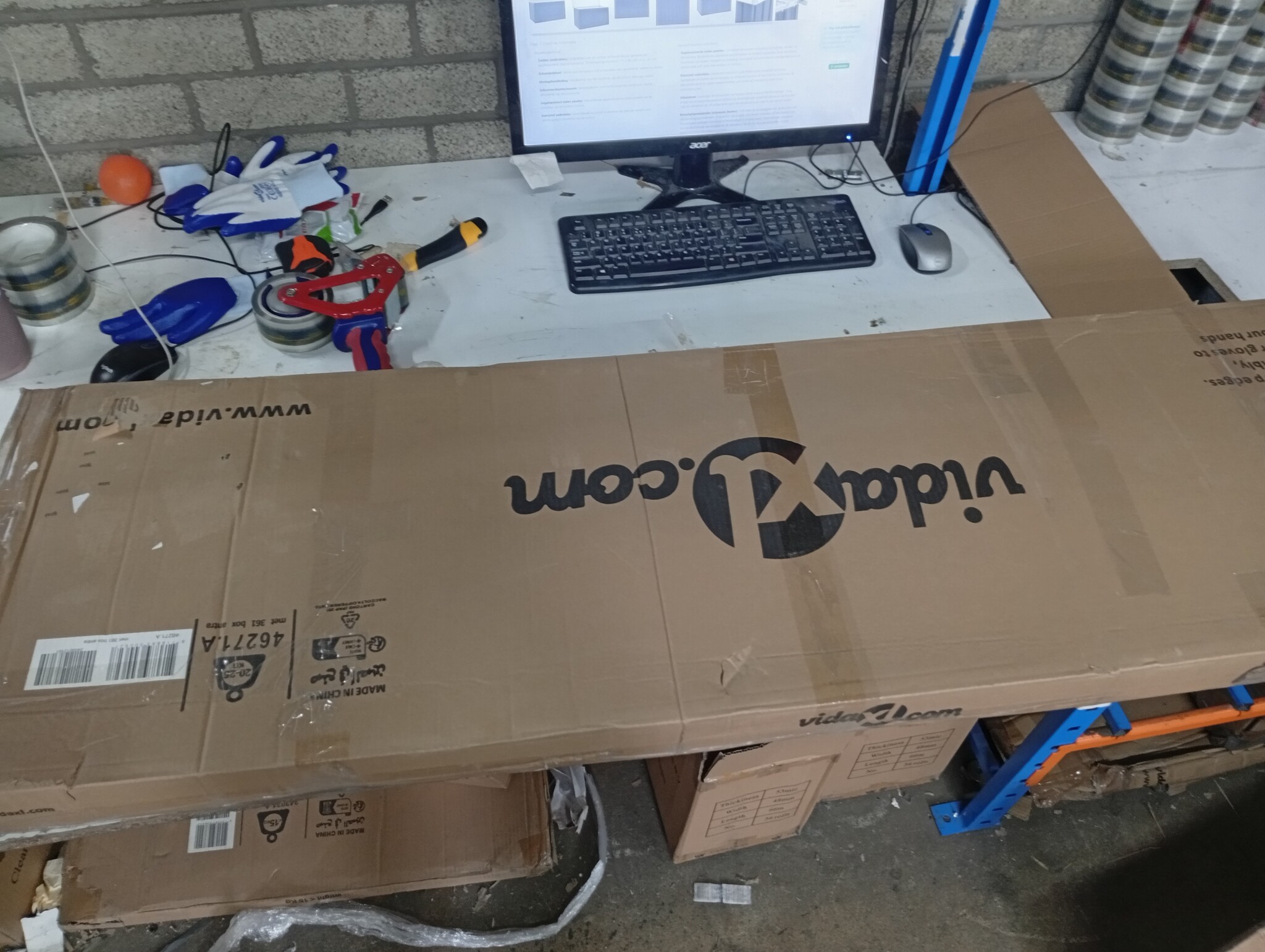 vidaXL Tuinbox 171x99x93 cm antraciet