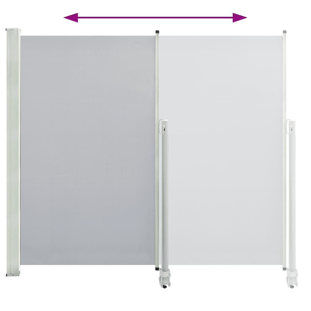 vidaXL Tuinscherm uittrekbaar 160x300 cm grijs