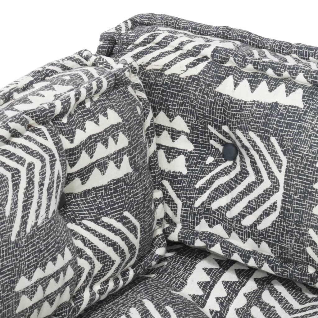 vidaXL Bankkussen pallet stof patchwork grijs