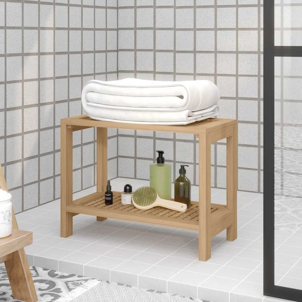 vidaXL Badkamertafel 60x30x45 cm massief teakhout