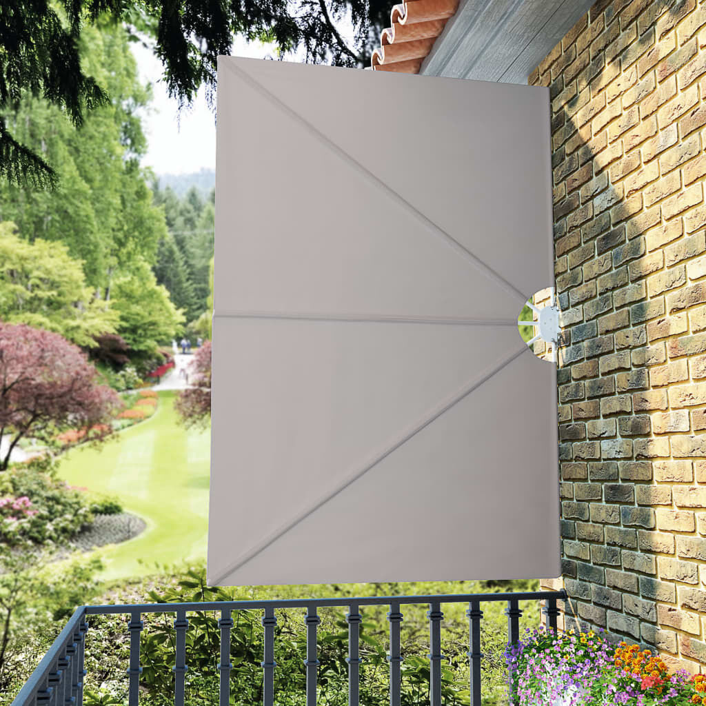 vidaXL Terrasscherm inklapbaar 240x160 cm crème