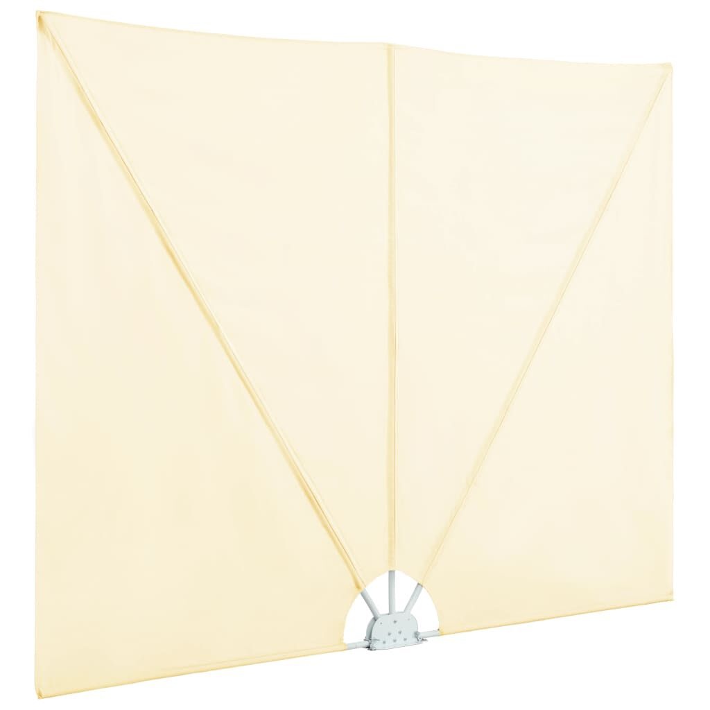 vidaXL Terrasscherm inklapbaar 240x160 cm crème