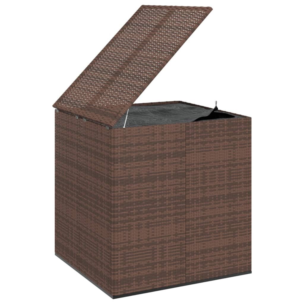 vidaXL Tuinbox 100x97,5x104 cm polyetheen rattan bruin