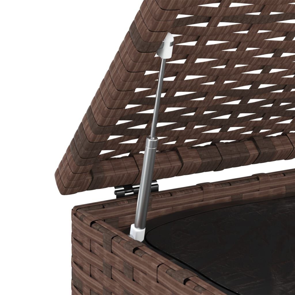 vidaXL Tuinbox 100x97,5x104 cm polyetheen rattan bruin