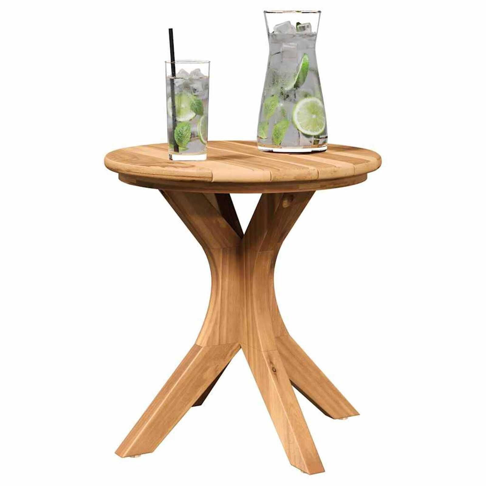 vidaXL Bijzettafel Bruin 40 x 40 x 41 cm Massief teakhout