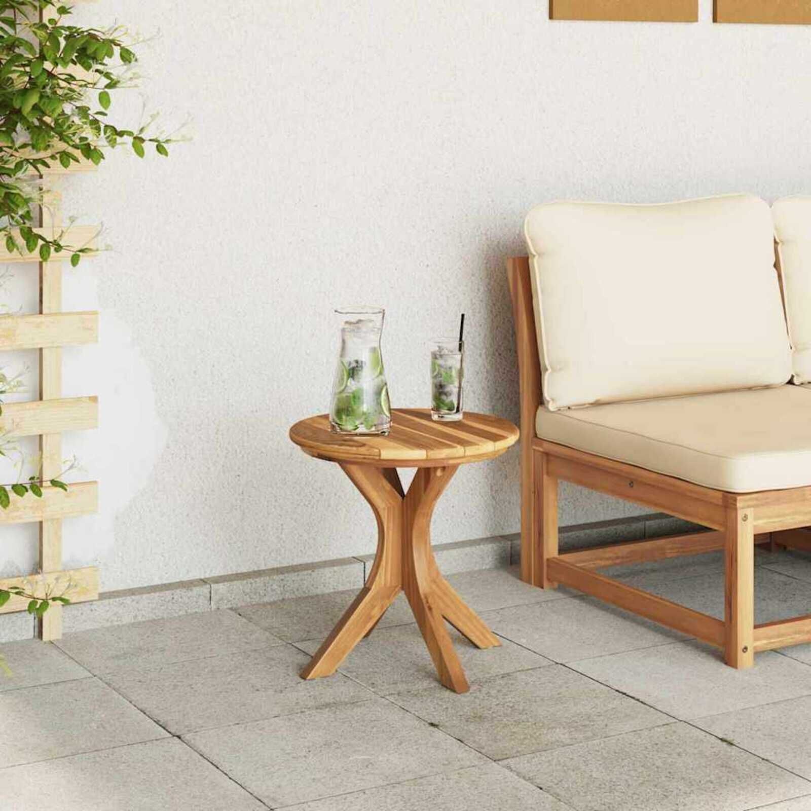 vidaXL Bijzettafel Bruin 40 x 40 x 41 cm Massief teakhout