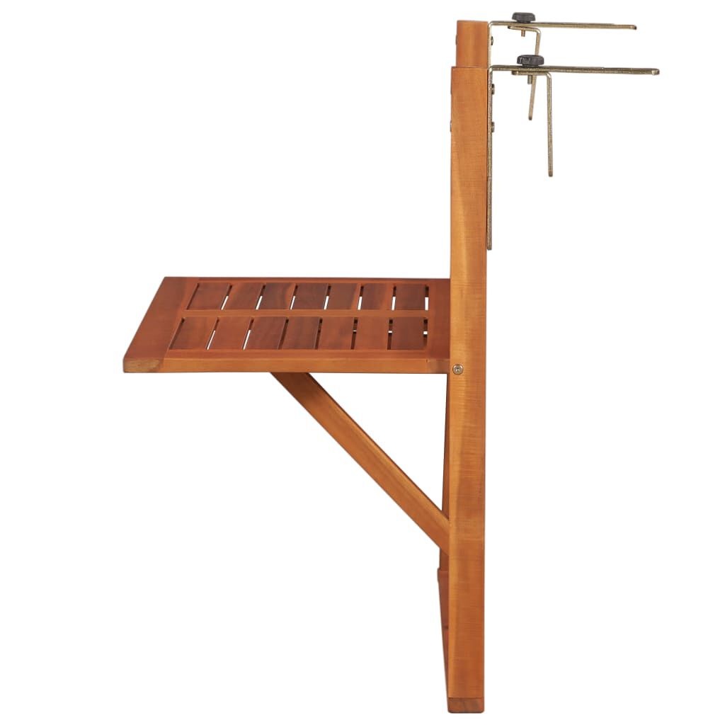 vidaXL Balkontafel hangend 64,5x44x80 cm massief acaciahout