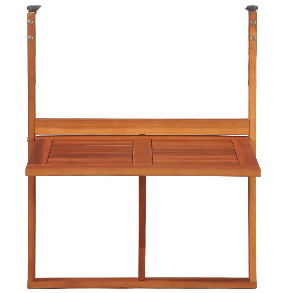 vidaXL Balkontafel hangend 64,5x44x80 cm massief acaciahout